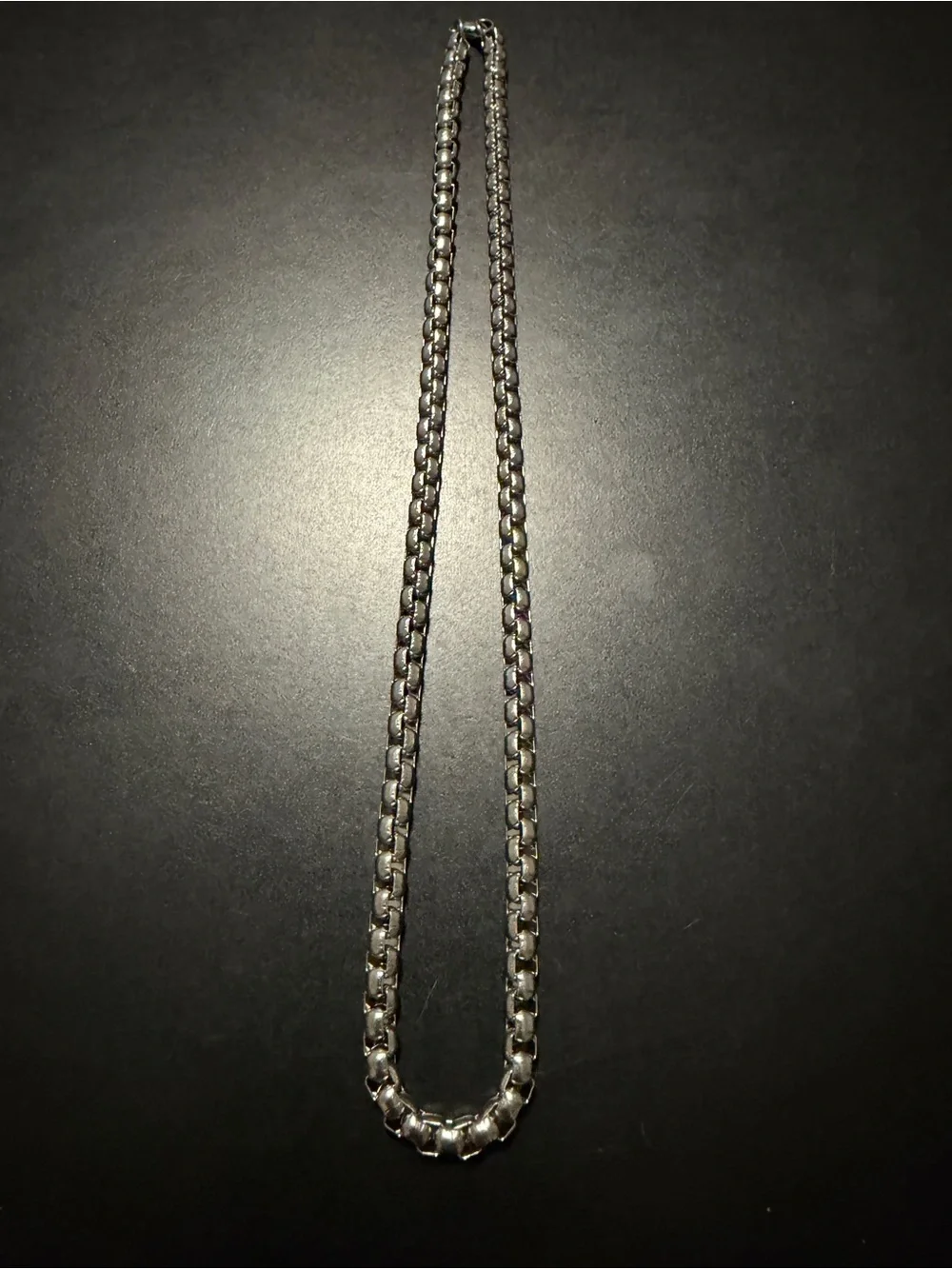 Men's Silver Link Necklace - Polished Stainless Steel